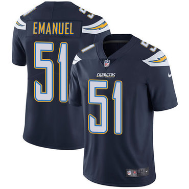 Nike San Diego Chargers 51 Kyle Emanuel Navy Blue Team Color Mens Stitched Nfl Vapor Untouchable Limited Jersey