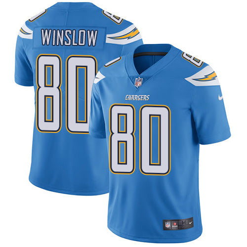 Nike San Diego Chargers 80 Kellen Winslow Electric Blue Alternate Mens Stitched Nfl Vapor Untouchable Limited Jersey