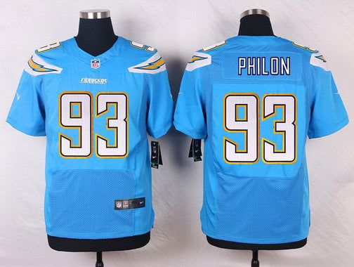 Nike San Diego Chargers 93 Darius Philon Light Blue Alternate Nfl Nike Elite Jersey