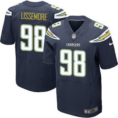 Nike San Diego Chargers 98 Sean Lissemore Navy Blue Team Color Nfl Nike Elite Jersey