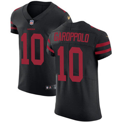 Nike San Francisco 49ers 10 Jimmy Garoppolo Black Alternate Mens Stitched Nfl Vapor Untouchable Elite Jersey