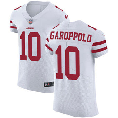Nike San Francisco 49ers 10 Jimmy Garoppolo White Mens Stitched Nfl Vapor Untouchable Elite Jersey