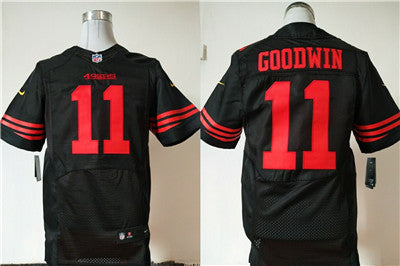 Nike San Francisco 49ers 11 Marquise Goodwin Black Alternate Mens Stitched Nfl Elite Jersey
