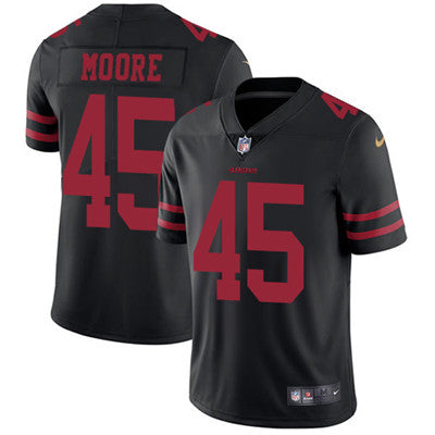 Nike San Francisco 49ers 45 Tarvarius Moore Black Alternate Mens Stitched Nfl Vapor Untouchable Limited Jersey