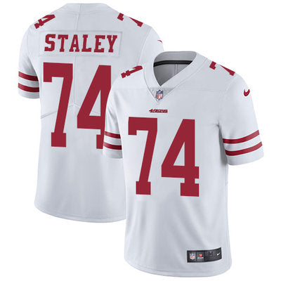 Nike San Francisco 49ers 74 Joe Staley White Mens Stitched Nfl Vapor Untouchable Limited Jersey