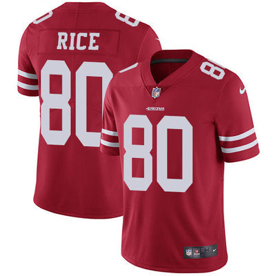 Nike San Francisco 49ers 80 Jerry Rice Red Team Color Mens Stitched Nfl Vapor Untouchable Limited Jersey