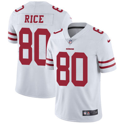 Nike San Francisco 49ers 80 Jerry Rice White Mens Stitched Nfl Vapor Untouchable Limited Jersey