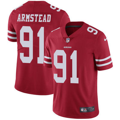 Nike San Francisco 49ers 91 Arik Armstead Red Team Color Mens Stitched Nfl Vapor Untouchable Limited Jersey