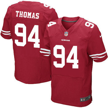 Nike San Francisco 49ers 94 Solomon Thomas Red Team Color Mens Stitched Nfl Elite Jersey