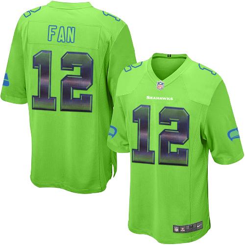 Nike Seahawks 12 Fan Green Alternate Mens Stitched Nfl Limited Strobe Jersey