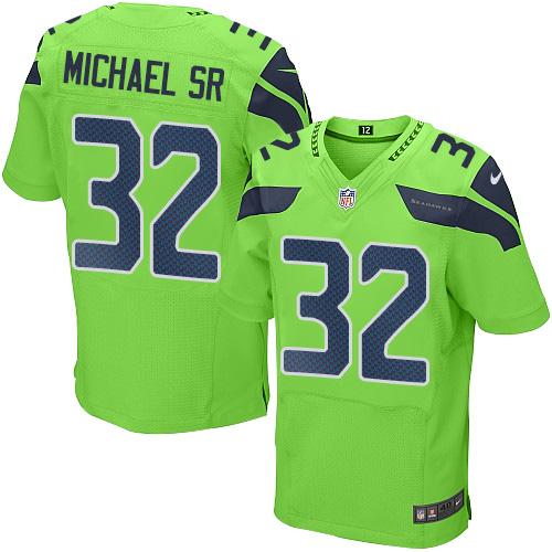Nike Seahawks 32 Christine Michael Sr Green Mens Stitched Nfl Elite Rush Jersey