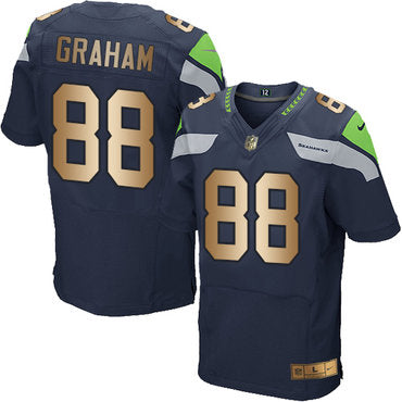 Nike Seahawks 88 Jimmy Graham Steel Blue Team Color Mens Stitched Nfl Elite Gold Jersey