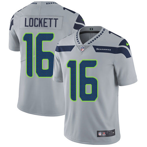 Nike Seattle Seahawks 16 Tyler Lockett Grey Alternate Mens Stitched Nfl Vapor Untouchable Limited Jersey
