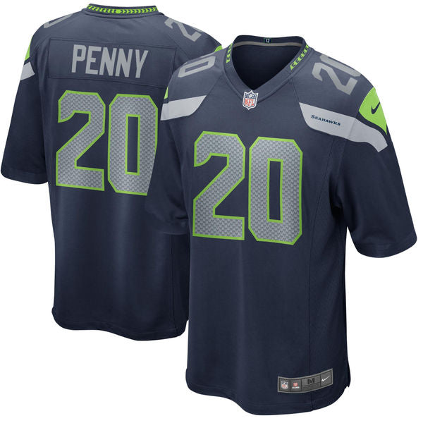 Nike Seattle Seahawks 20 Rashaad Penny Navy 2018 Nfl Draft Pick Elite Jersey