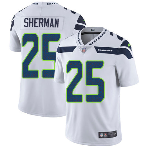 Nike Seattle Seahawks 25 Richard Sherman White Mens Stitched Nfl Vapor Untouchable Limited Jersey