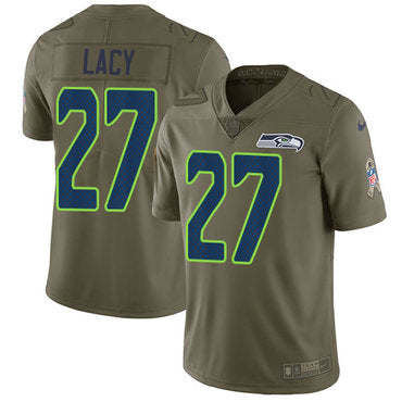 Nike Seattle Seahawks 27 Eddie Lacy Olive Mens Stitched Nfl Limited 2017 Salute To Service Jersey