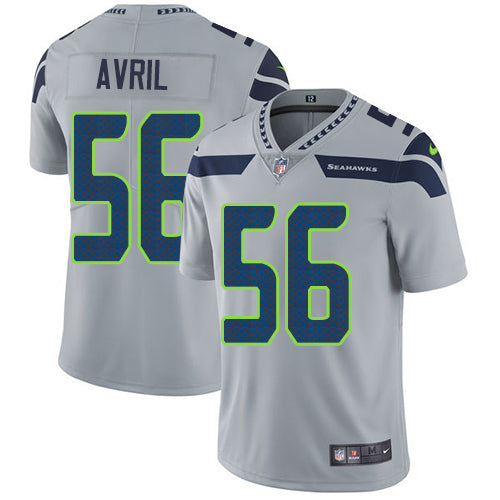 Nike Seattle Seahawks 56 Cliff Avril Grey Alternate Mens Stitched Nfl Vapor Untouchable Limited Jersey