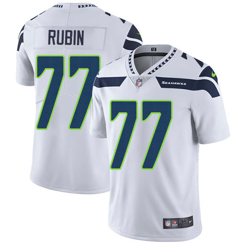 Nike Seattle Seahawks 77 Ahtyba Rubin White Mens Stitched Nfl Vapor Untouchable Limited Jersey