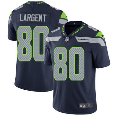 Nike Seattle Seahawks 80 Steve Largent Steel Blue Team Color Mens Stitched Nfl Vapor Untouchable Limited Jersey