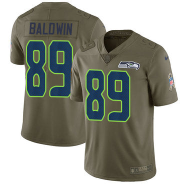 Nike Seattle Seahawks 89 Doug Baldwin Olive Mens Stitched Nfl Limited 2017 Salute To Service Jersey