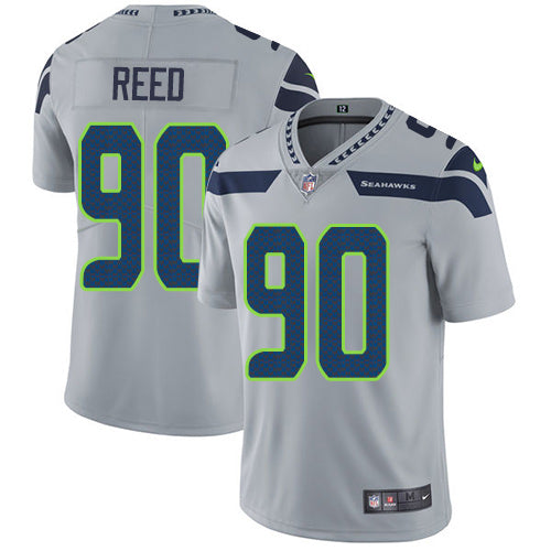Nike Seattle Seahawks 90 Jarran Reed Grey Alternate Mens Stitched Nfl Vapor Untouchable Limited Jersey