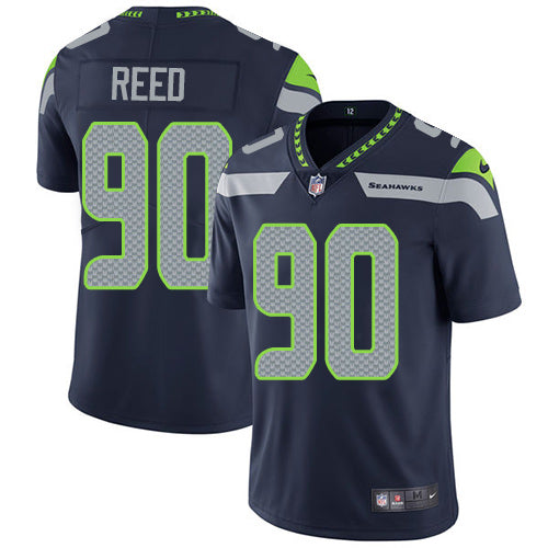 Nike Seattle Seahawks 90 Jarran Reed Steel Blue Team Color Mens Stitched Nfl Vapor Untouchable Limited Jersey