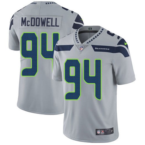 Nike Seattle Seahawks 94 Malik Mcdowell Grey Alternate Mens Stitched Nfl Vapor Untouchable Limited Jersey