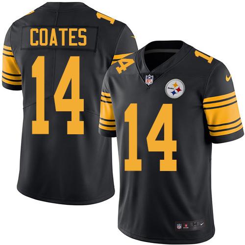 Nike Steelers 14 Sammie Coates Black Mens Stitched Nfl Limited Rush Jersey