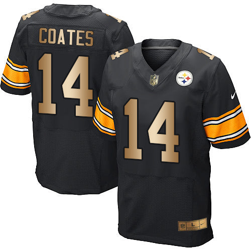 Nike Steelers 14 Sammie Coates Black Team Color Mens Stitched Nfl Elite Gold Jersey