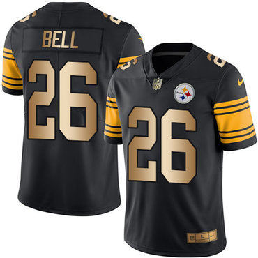 Nike Steelers 26 Leveon Bell Black Mens Stitched Nfl Limited Gold Rush Jersey
