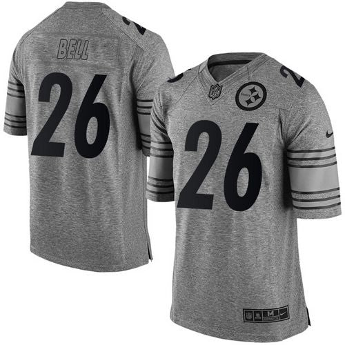 Nike Steelers 26 Leveon Bell Gray Mens Stitched Nfl Limited Gridiron Gray Jersey