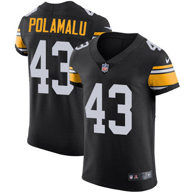 Nike Steelers 43 Troy Polamalu Black Alternate Mens Stitched Nfl Vapor Untouchable Elite Jersey