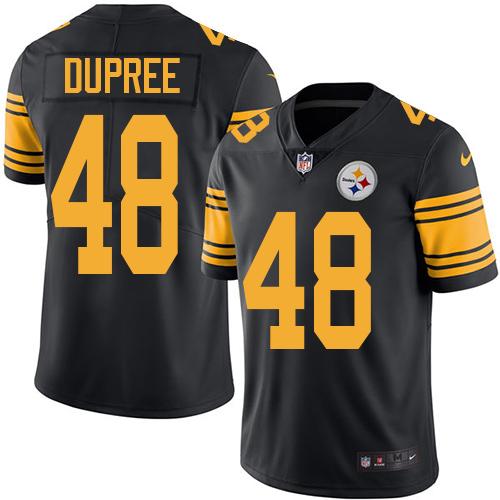 Nike Steelers 48 Bud Dupree Black Mens Stitched Nfl Limited Rush Jersey