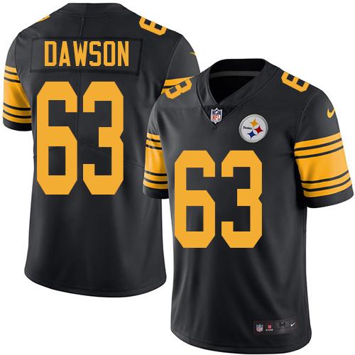 Nike Steelers 63 Dermontti Dawson Black Mens Stitched Nfl Limited Rush Jersey