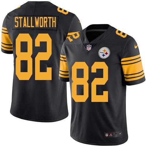 Nike Steelers 82 John Stallworth Black Mens Stitched Nfl Limited Rush Jersey