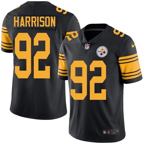 Nike Steelers 92 James Harrison Black Mens Stitched Nfl Limited Rush Jersey