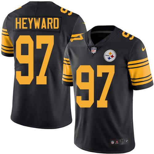 Nike Steelers 97 Cameron Heyward Black Mens Stitched Nfl Limited Rush Jersey