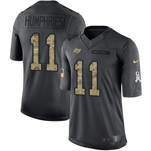 Nike Tampa Bay Buccaneers 11 Adam Humphries Black Mens Stitched Nfl Limited 2016 Salute To Service Jersey