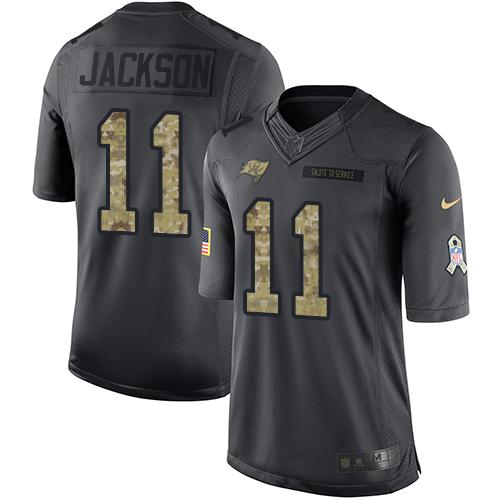 Nike Tampa Bay Buccaneers 11 Desean Jackson Black Mens Stitched Nfl Limited 2016 Salute To Service Jersey