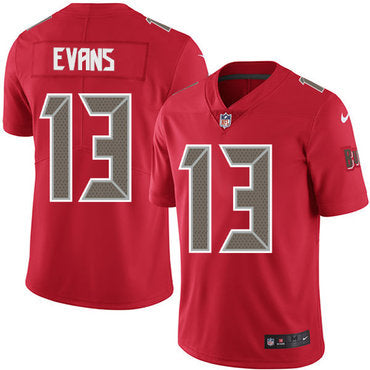Nike Tampa Bay Buccaneers 13 Mike Evans Red Mens Stitched Nfl Limited Rush Jersey