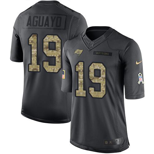 Nike Tampa Bay Buccaneers 19 Roberto Aguayo Black Mens Stitched Nfl Limited 2016 Salute To Service Jersey