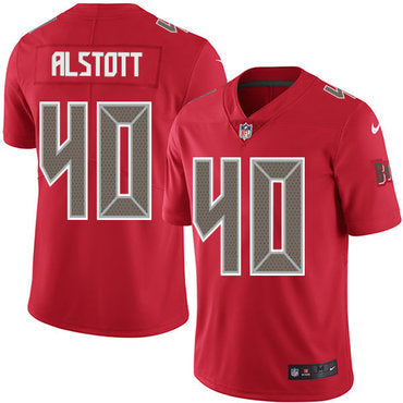 Nike Tampa Bay Buccaneers 40 Mike Alstott Red Mens Stitched Nfl Limited Rush Jersey