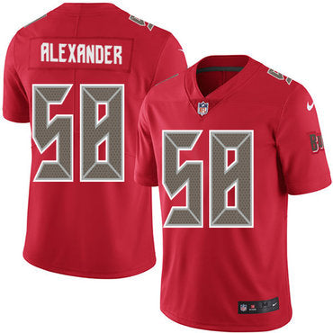 Nike Tampa Bay Buccaneers 58 Kwon Alexander Red Mens Stitched Nfl Limited Rush Jersey