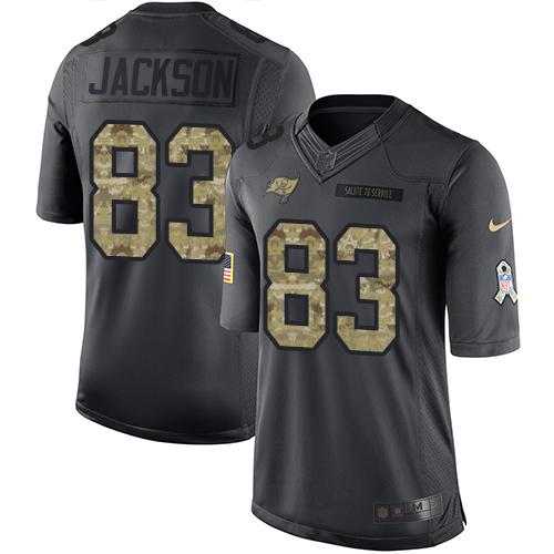Nike Tampa Bay Buccaneers 83 Vincent Jackson Black Mens Stitched Nfl Limited 2016 Salute To Service Jersey