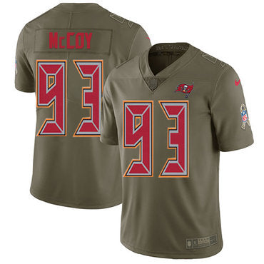 Nike Tampa Bay Buccaneers 93 Gerald Mccoy Olive Mens Stitched Nfl Limited 2017 Salute To Service Jersey