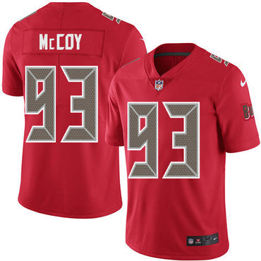 Nike Tampa Bay Buccaneers 93 Gerald Mccoy Red Mens Stitched Nfl Limited Rush Jersey