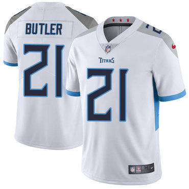 Nike Tennessee Titans 21 Malcolm Butler White Mens Stitched Nfl Vapor Untouchable Limited Jersey