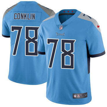 Nike Tennessee Titans 78 Jack Conklin Light Blue Team Color Mens Stitched Nfl Vapor Untouchable Limited Jersey