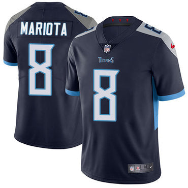 Nike Tennessee Titans 8 Marcus Mariota Navy Blue Alternate Mens Stitched Nfl Vapor Untouchable Limited Jersey