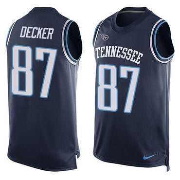 Nike Tennessee Titans 87 Eric Decker Navy Blue Alternate Mens Stitched Nfl Limited Tank Top Jersey